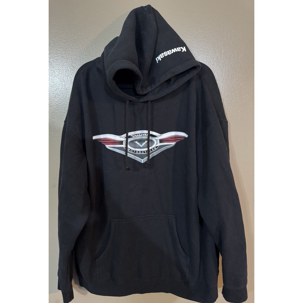 kawasaki Vulcan Motorcycles Men’s Size XXL Black Hoodie EUC